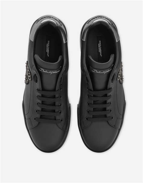 dolce gabbana calfskin nappa portofino sneakers|dolce and gabbana sneakers men.